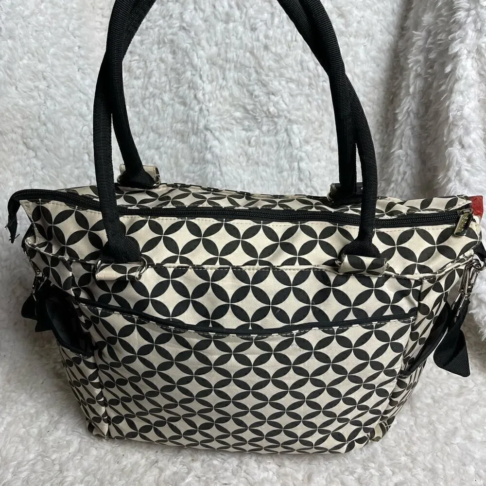 Soho Grand Central diaper bag set beige and black Nylon